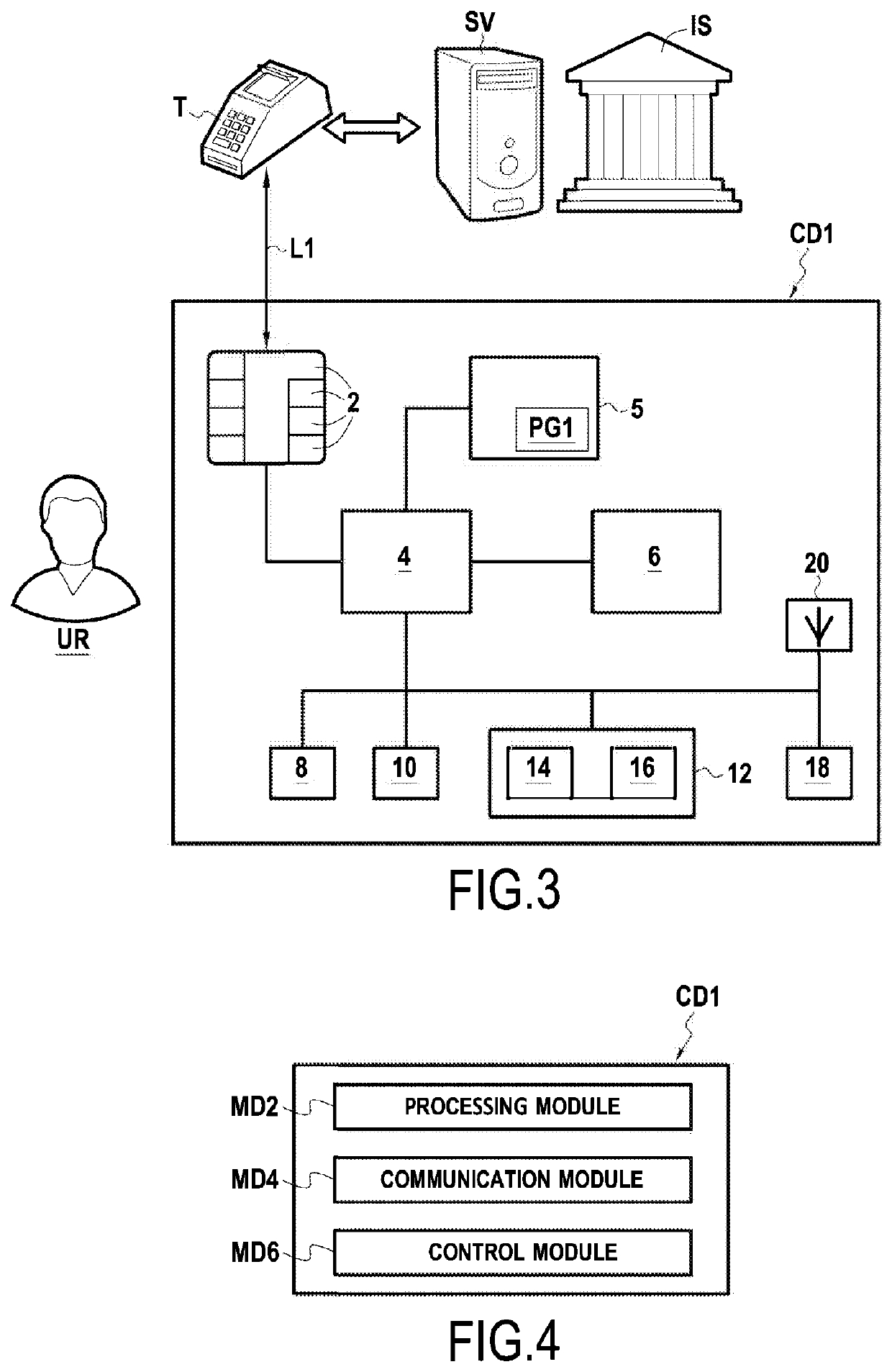 Recharging an embedded battery in a smart card