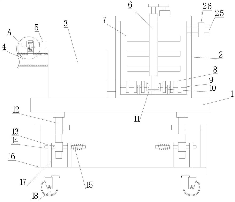 Leakage-proof testing device for heating and ventilation pipeline