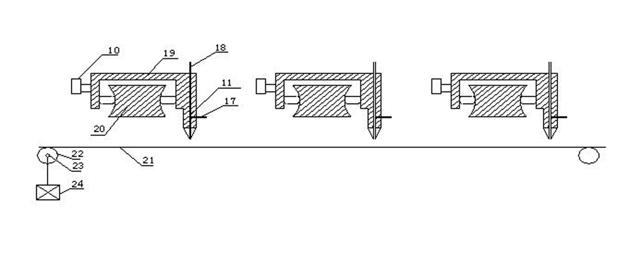 Speck yarn spray-dyeing device