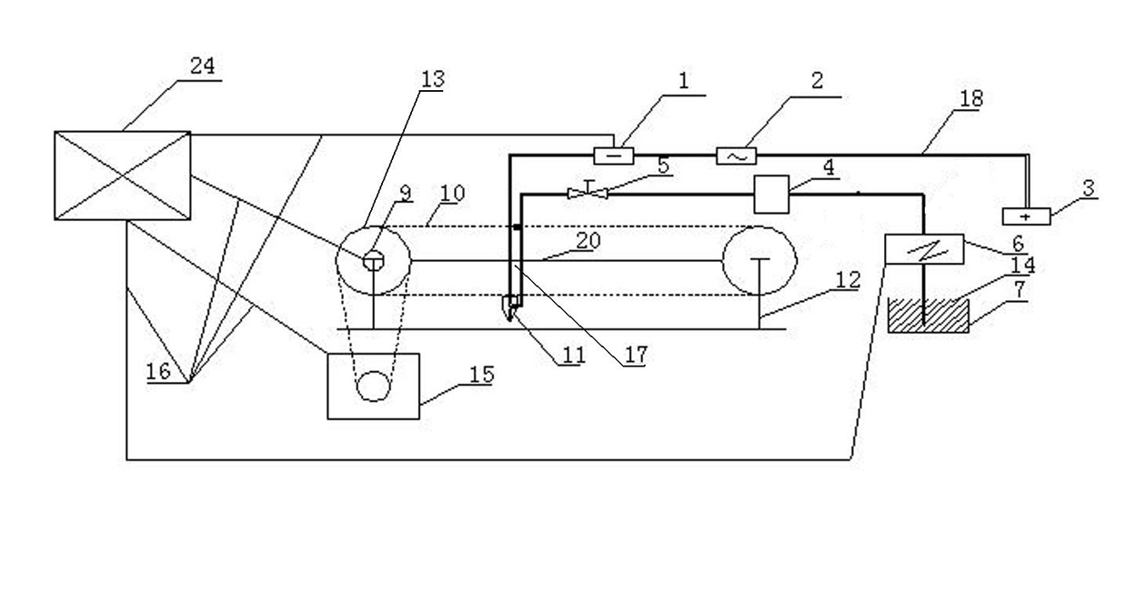 Speck yarn spray-dyeing device