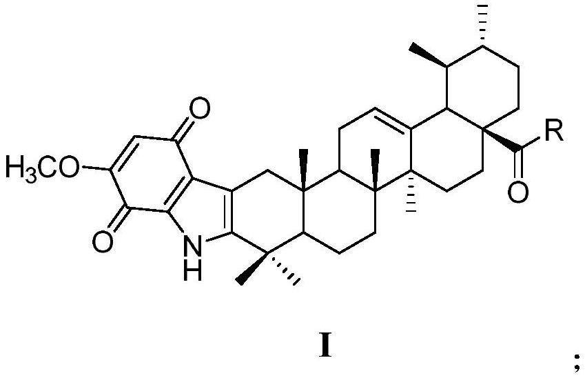 A kind of ursolic acid indole quinone derivatives and preparation method and application thereof