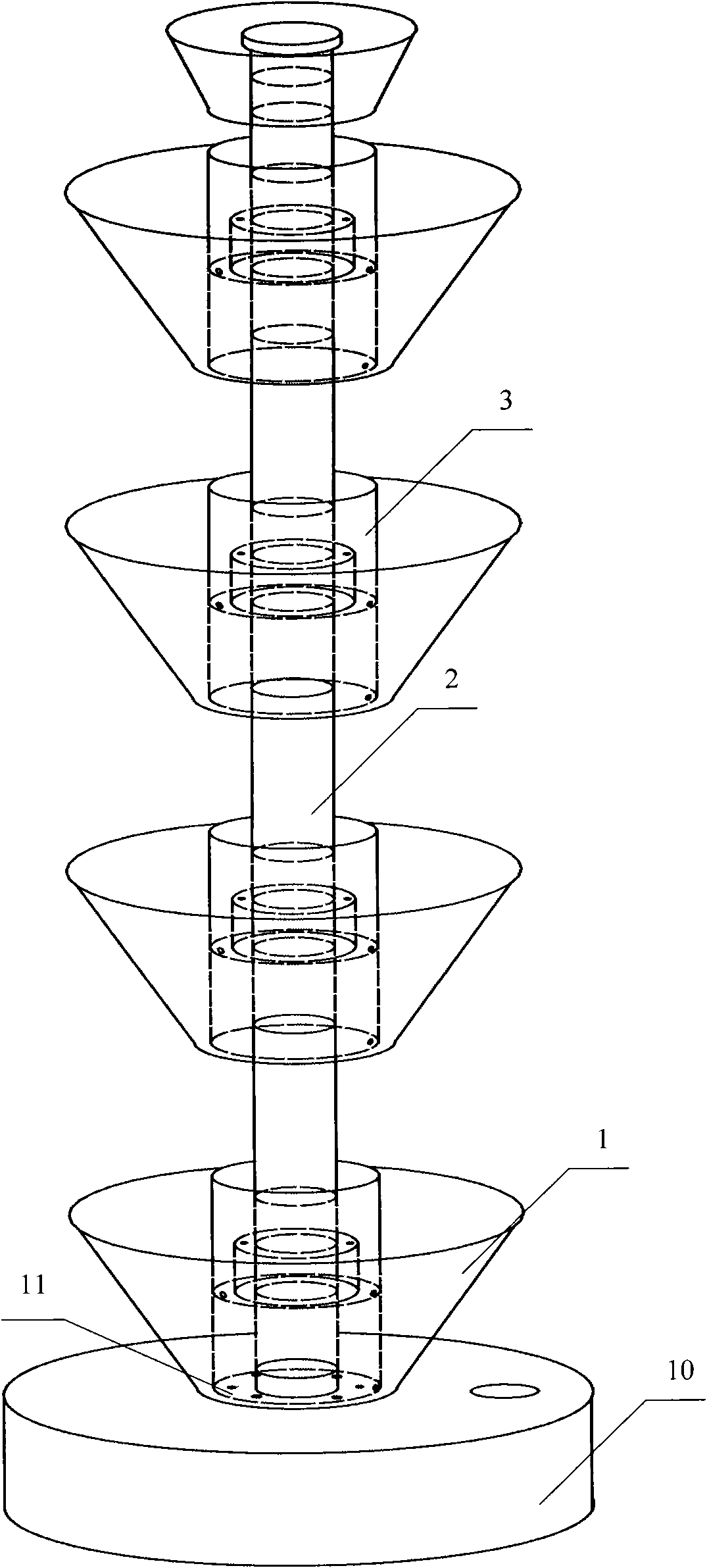 Vertical matrix culture device