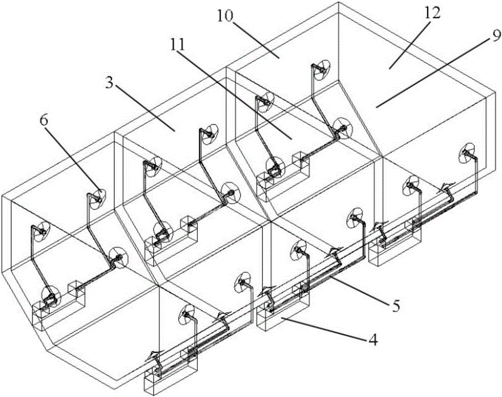 Automatic arch breaking device for ammonium nitrate fuel oil explosive mixing and charging vehicle