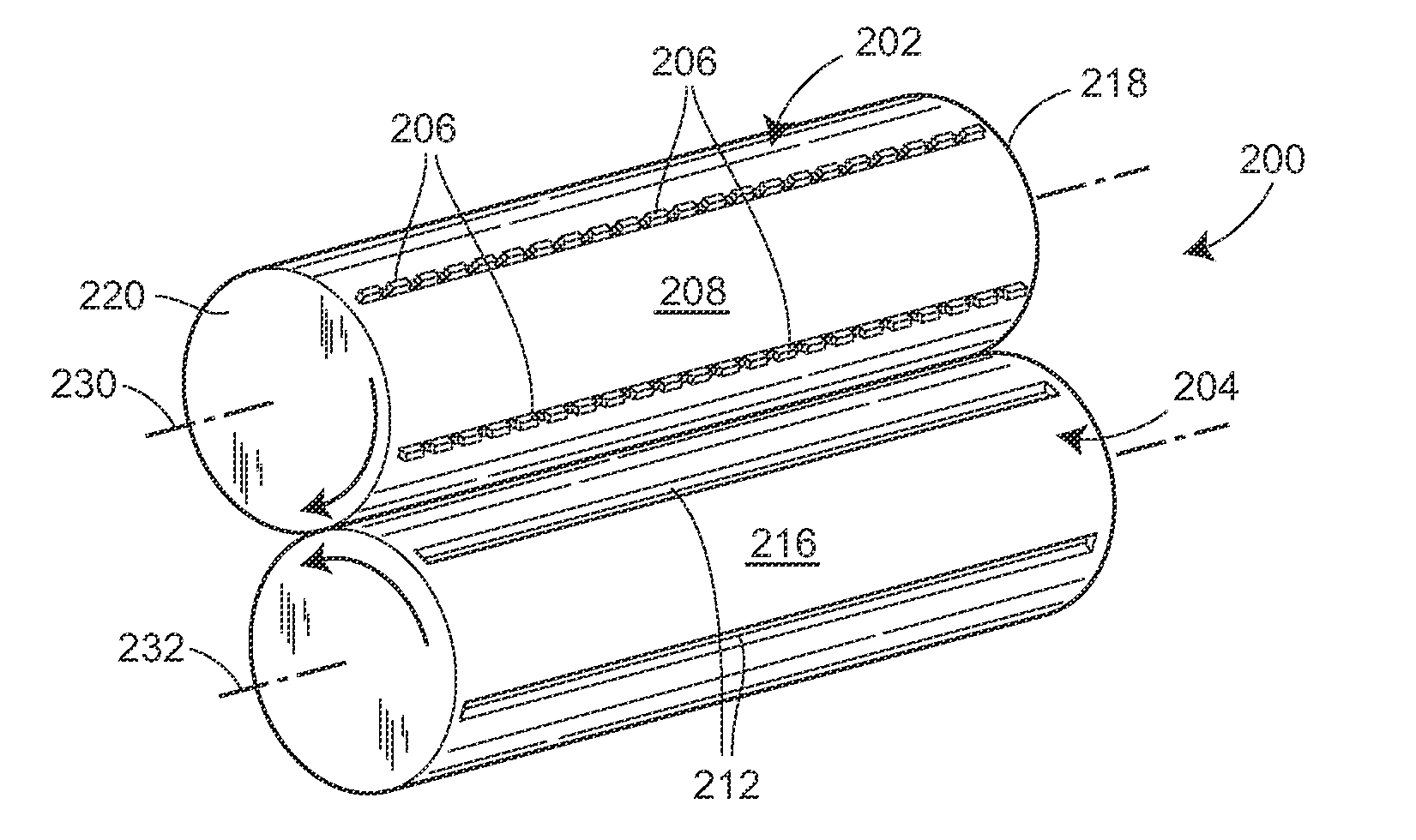 Process for perforating a web