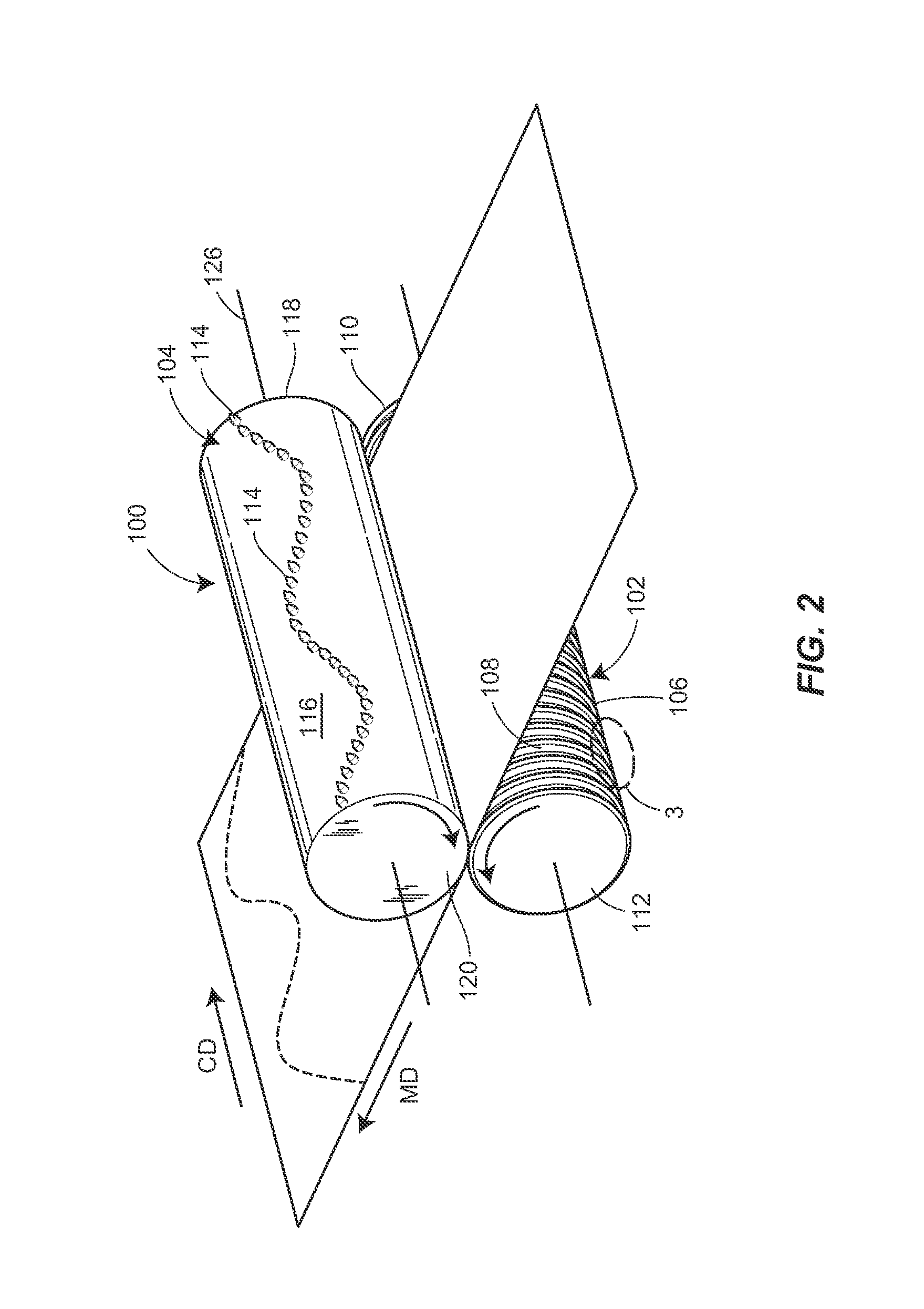 Process for perforating a web