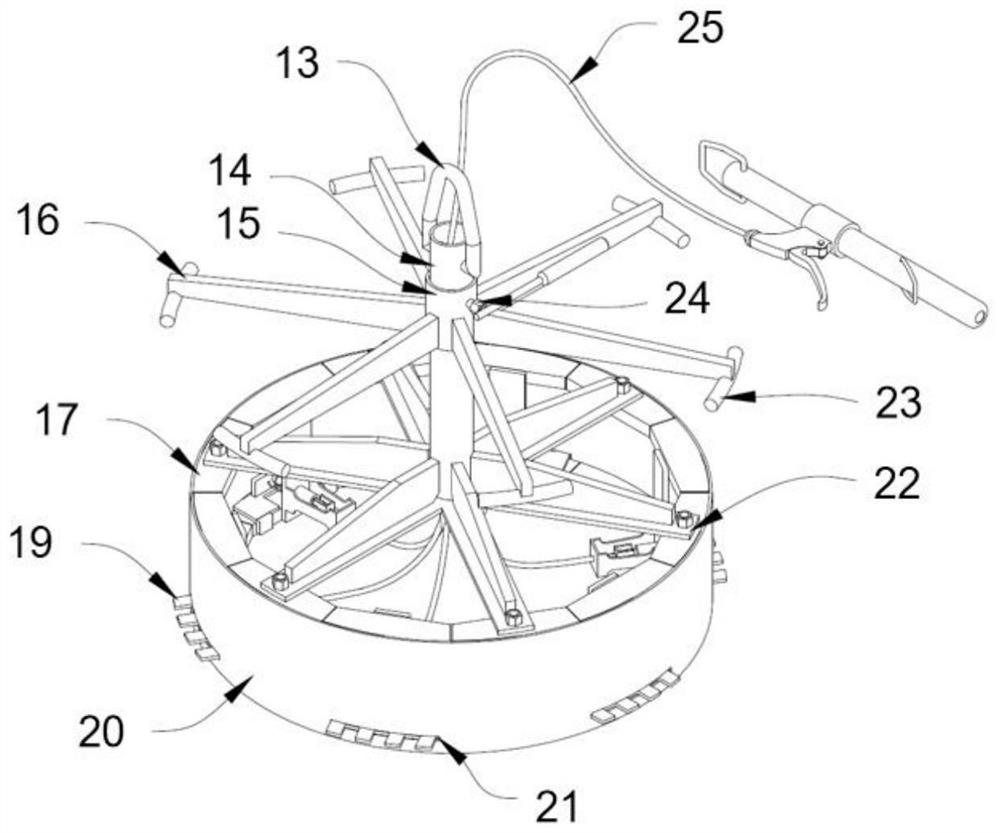 Modular mounting device and method for riser lining of coke oven