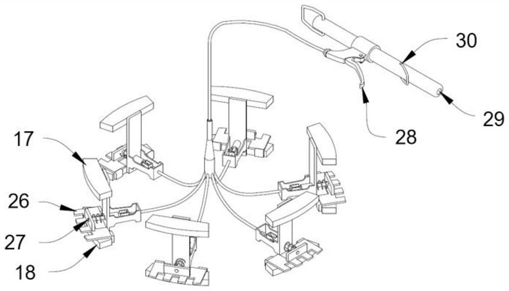 Modular mounting device and method for riser lining of coke oven