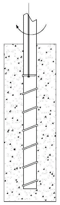 Post-anchoring construction method and processing equipment for threaded connection