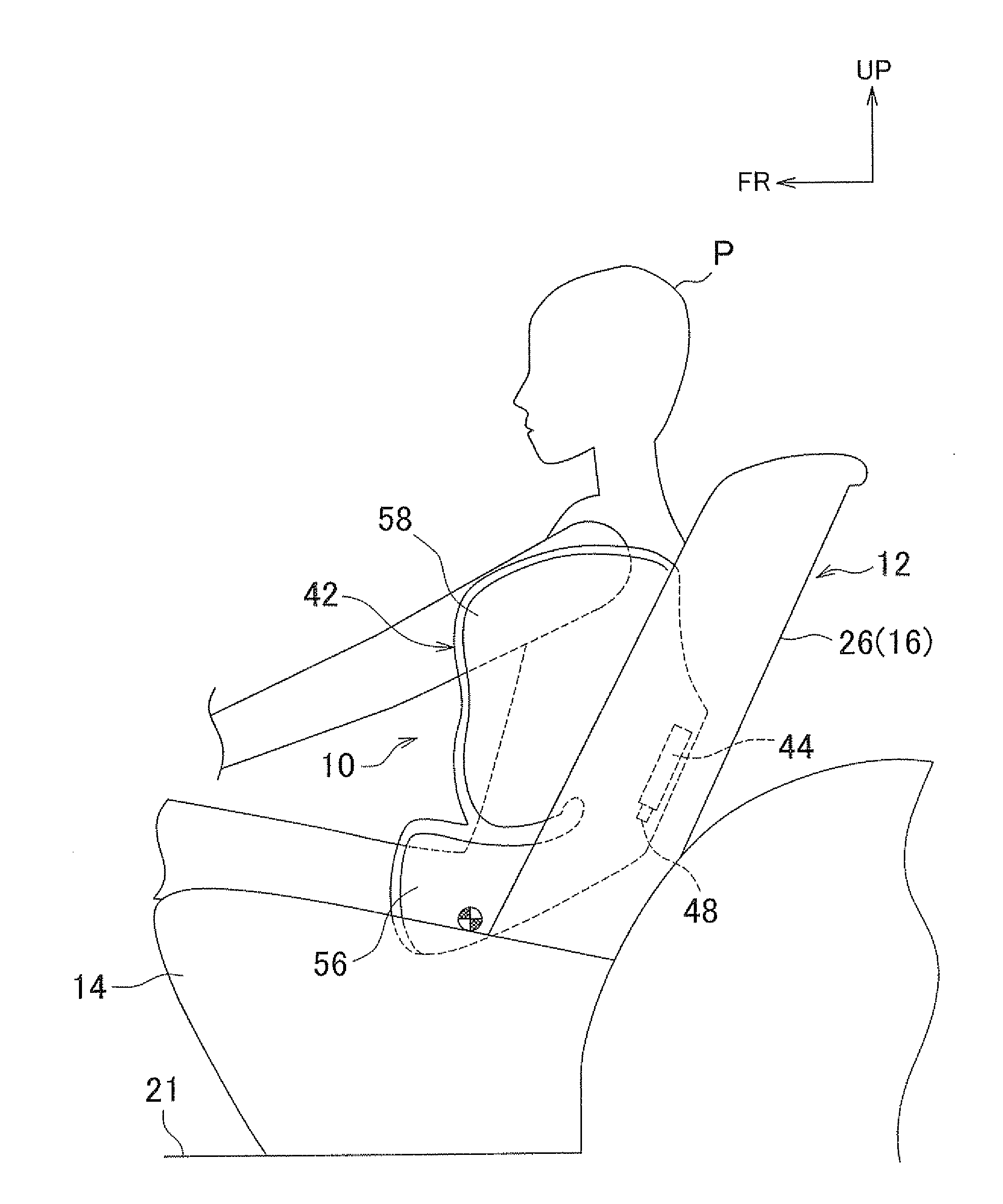 Vehicle side airbag apparatus