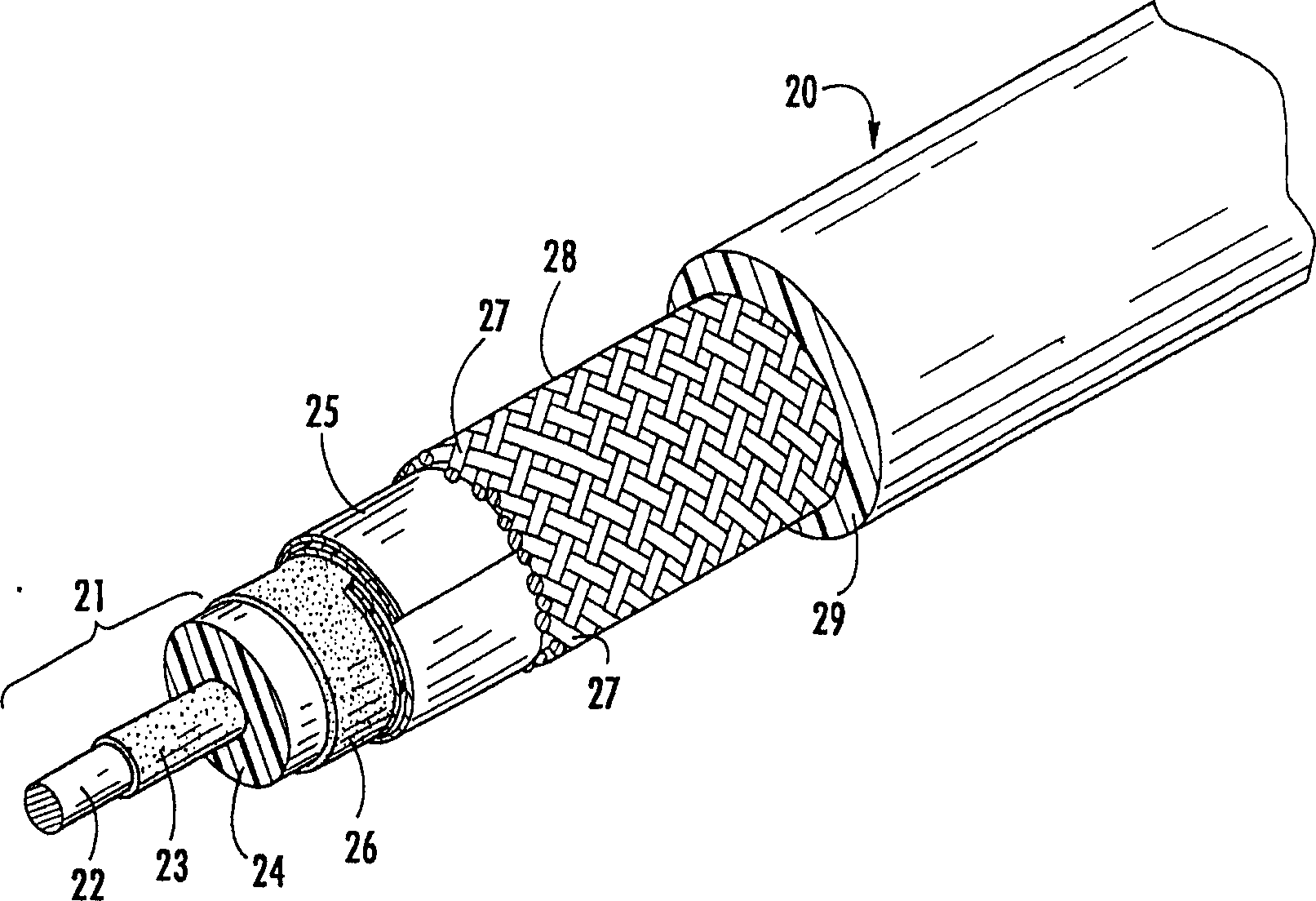 Cable with foamed plastic insulation comprising an ultra-high die swell ratio polymeric material