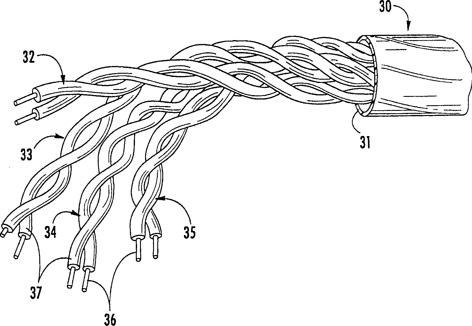 Cable with foamed plastic insulation comprising an ultra-high die swell ratio polymeric material