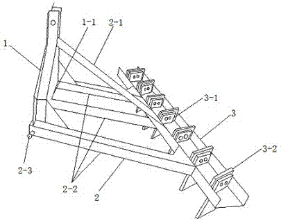 Suspension type soil loosening device for restoring vegetation of project slash