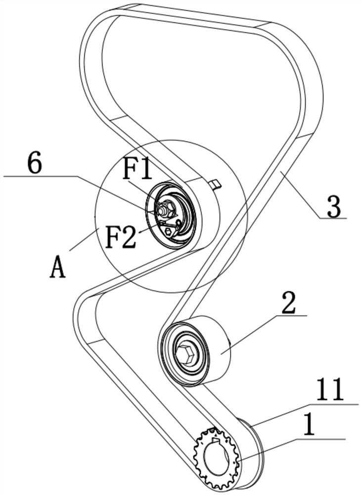 Testing device for belt deviation test