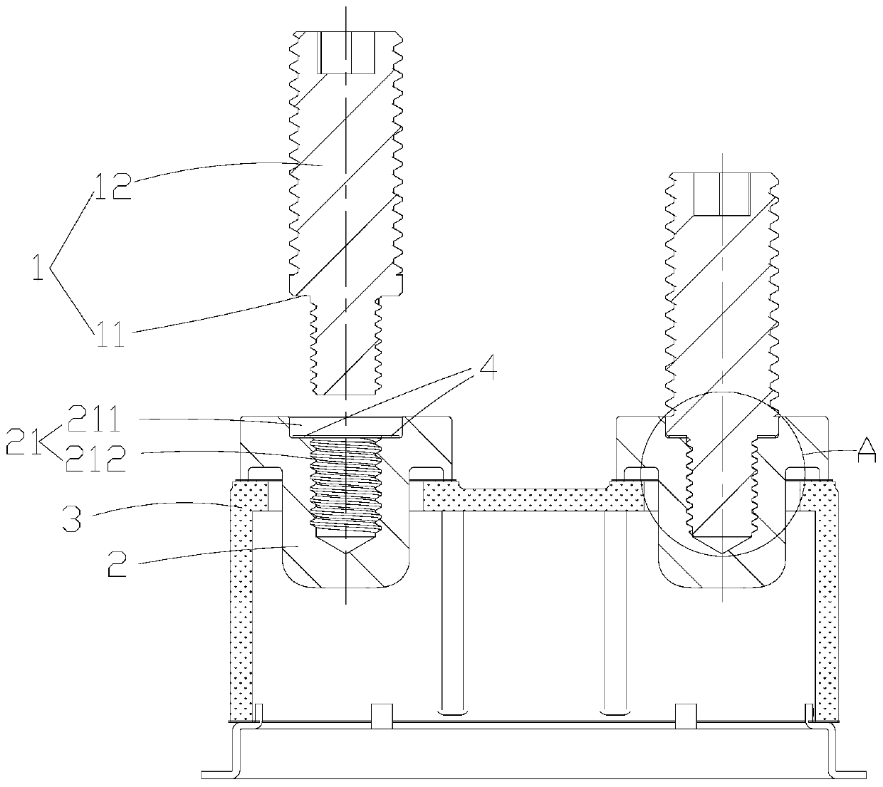 Load terminal of high-voltage direct current (DC) relay