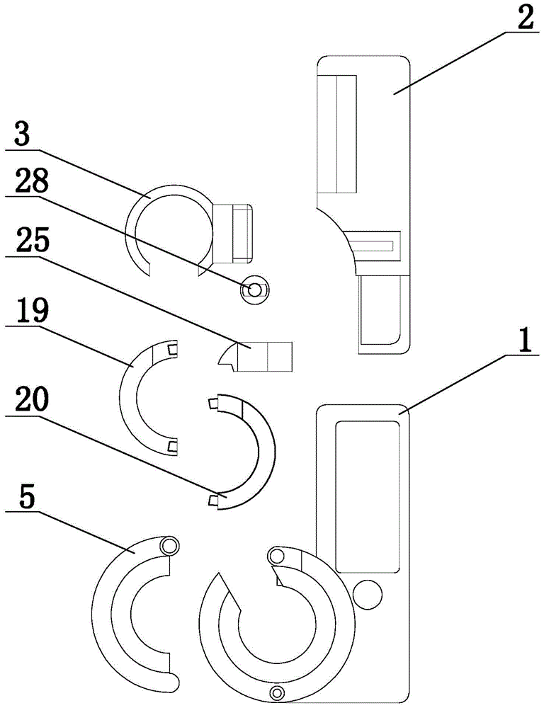 Forced locking device for secondary pressing plate and forced locking method for secondary pressing plate