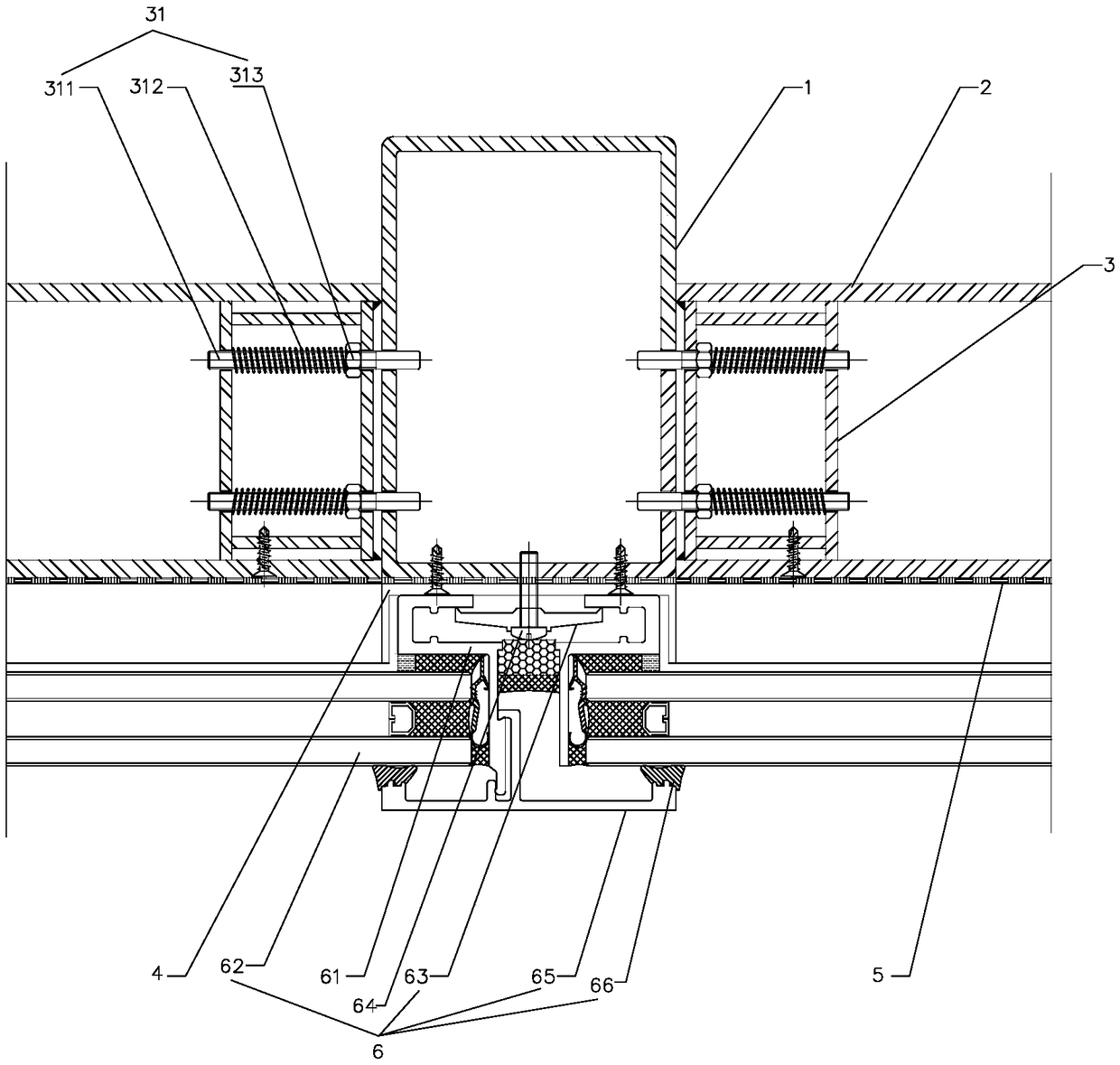 Steel pipe glass curtain wall system