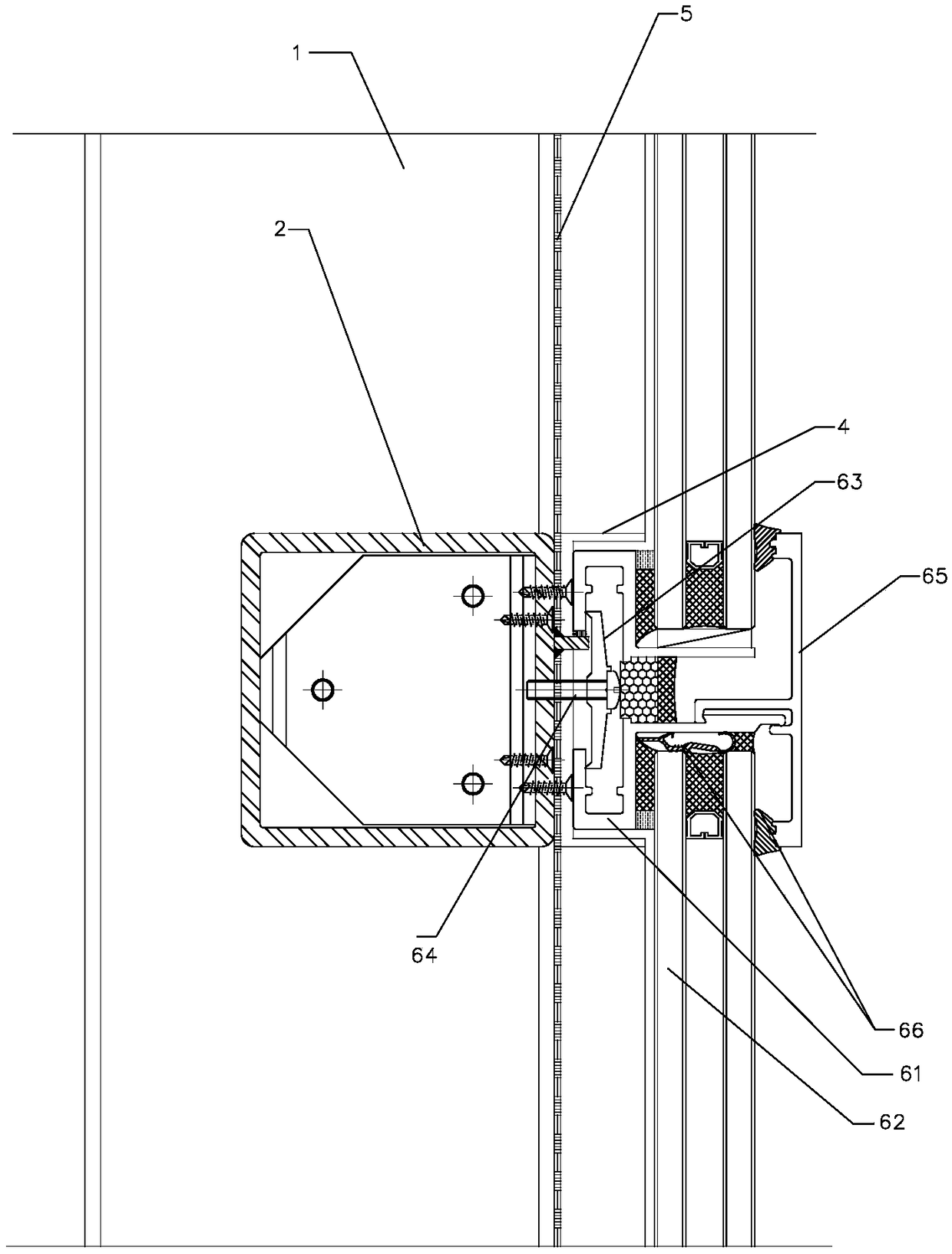 Steel pipe glass curtain wall system