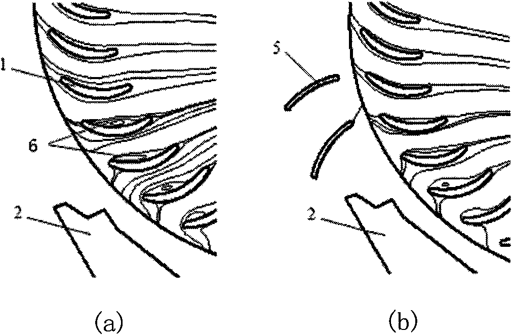 Double prerotation air intake guide blade of cross flow fan