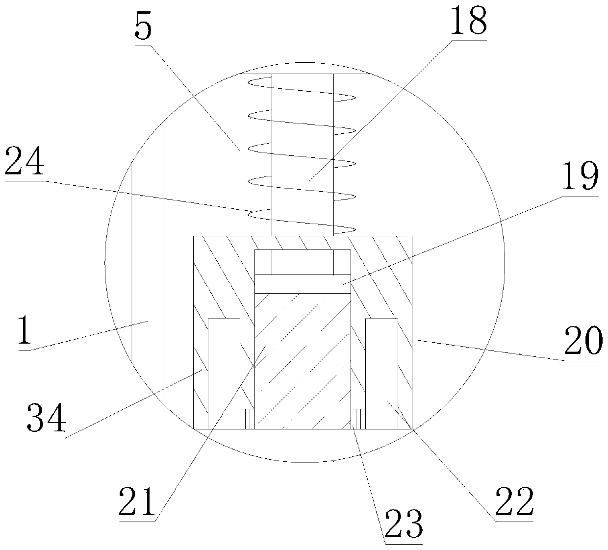 Mine machine damping base