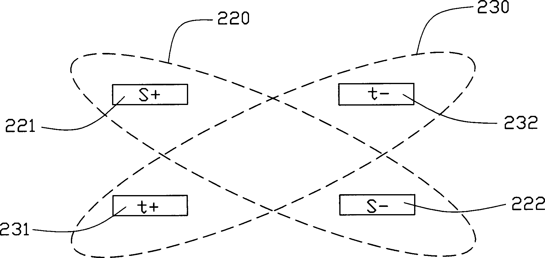 Differential wire assembling method for eliminating high speed board interferes