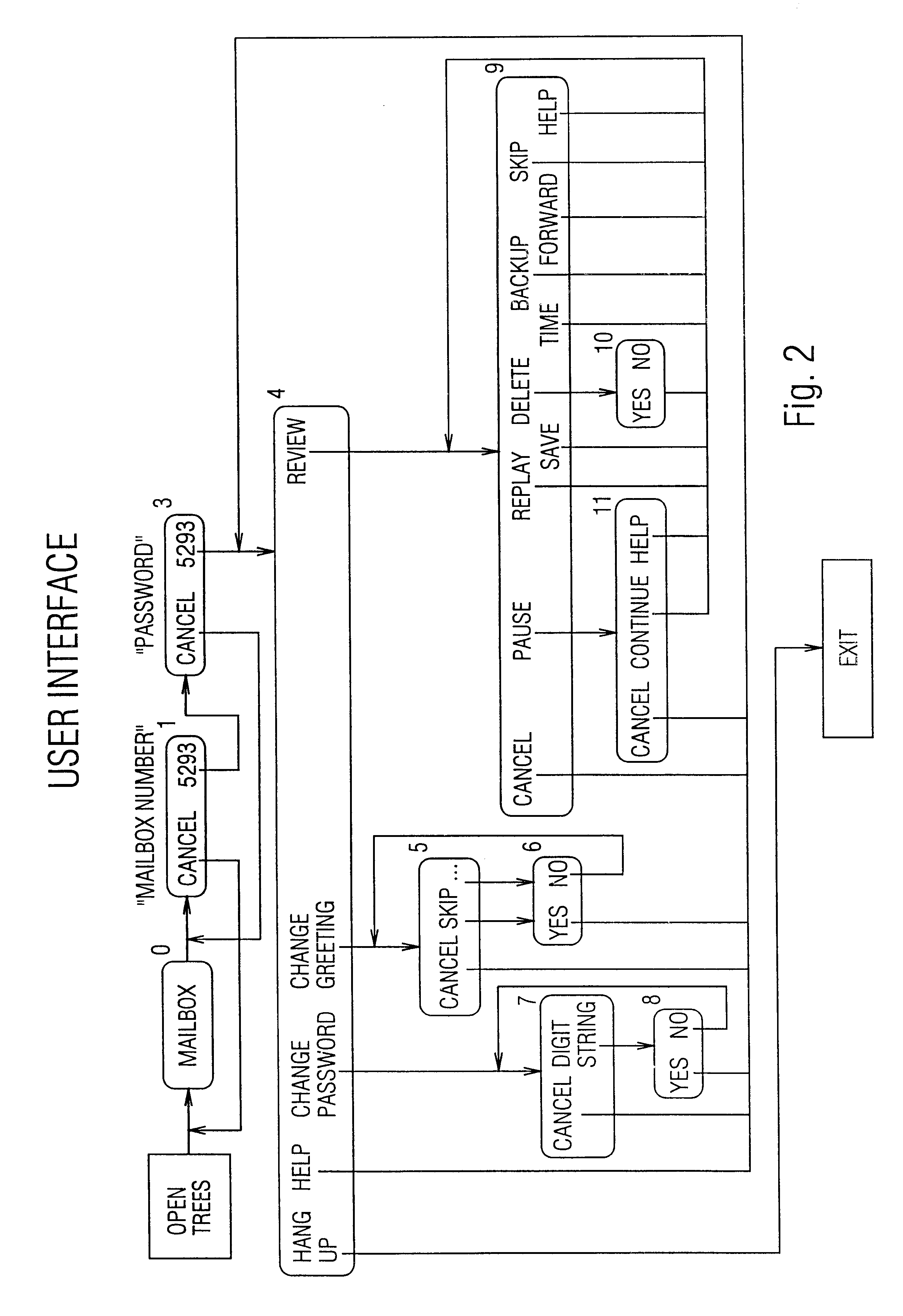 Speech-responsive voice messaging system and method