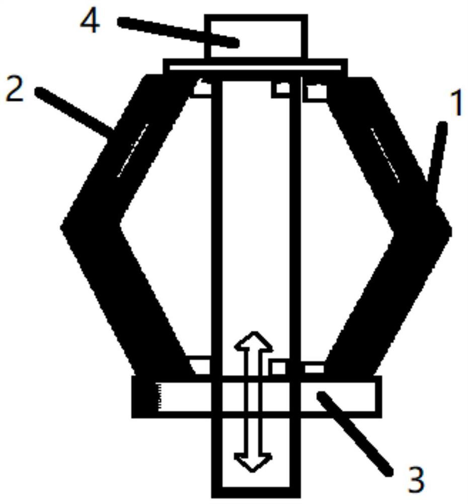 Strain type displacement sensor suitable for small and medium-sized actuator shafts and operation method