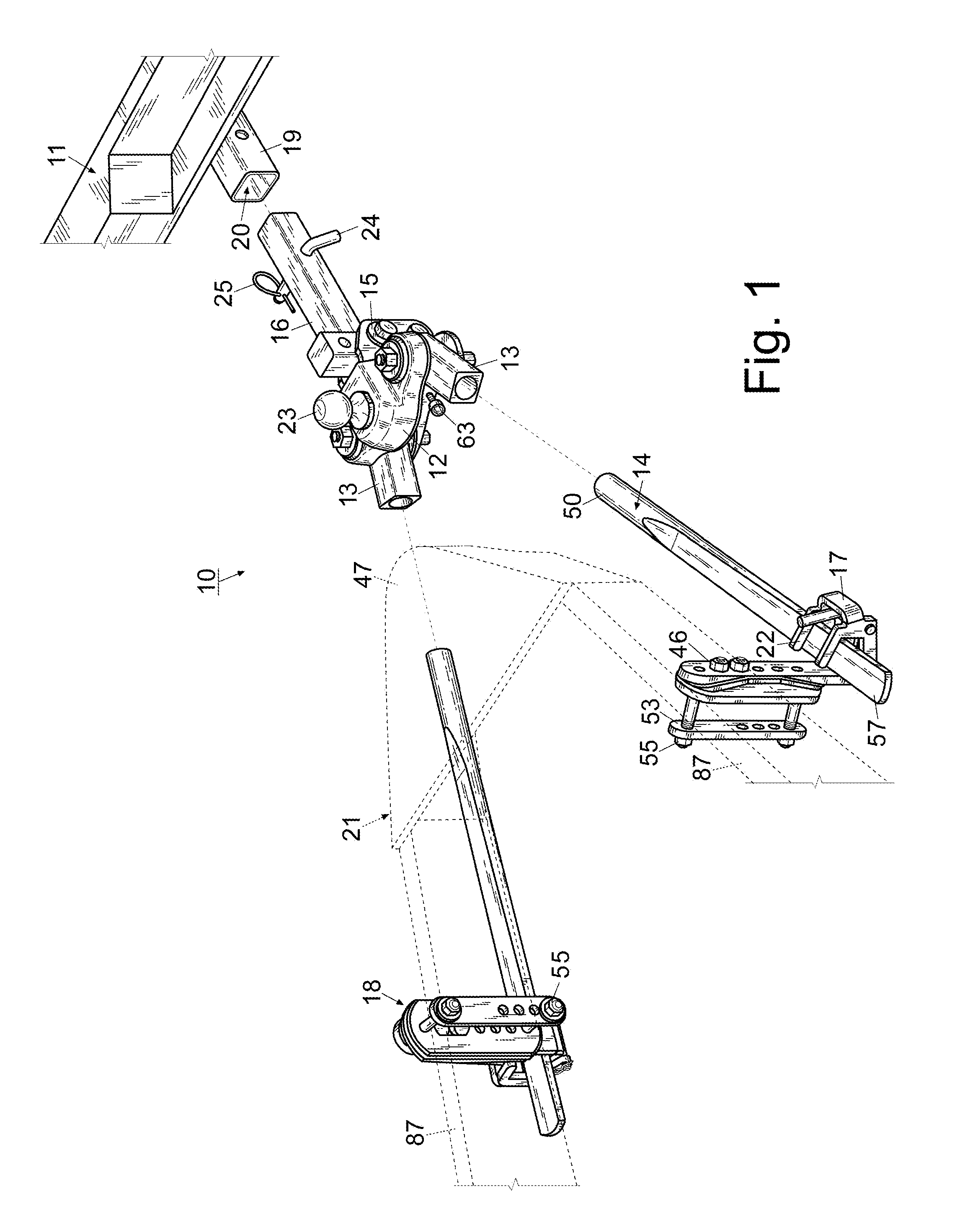 Anti-sway trailer hitch and method