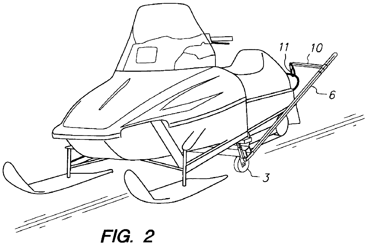 Snowmobile lift cart, and methods of constructing and utilizing same