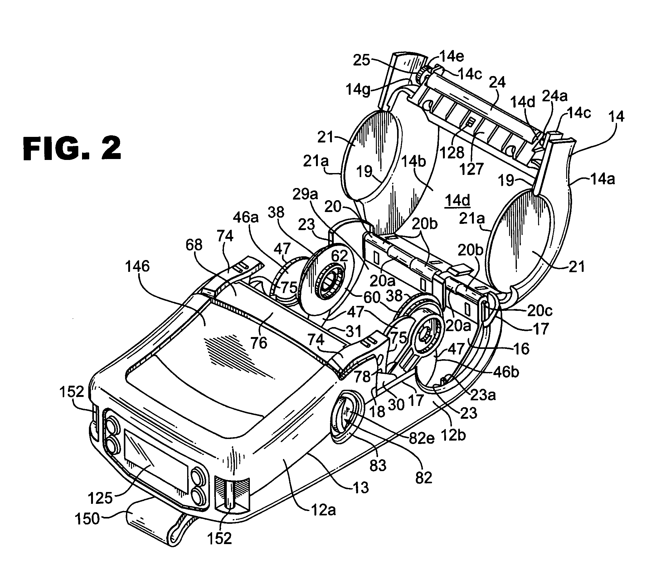 Portable printer having automatic print alignment