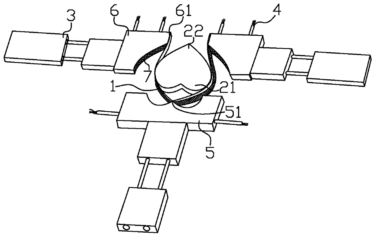 An anti-collision packaging box perimeter shaping structure