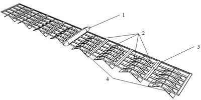 Aerodynamic layout of a flapping-wing matrix aircraft