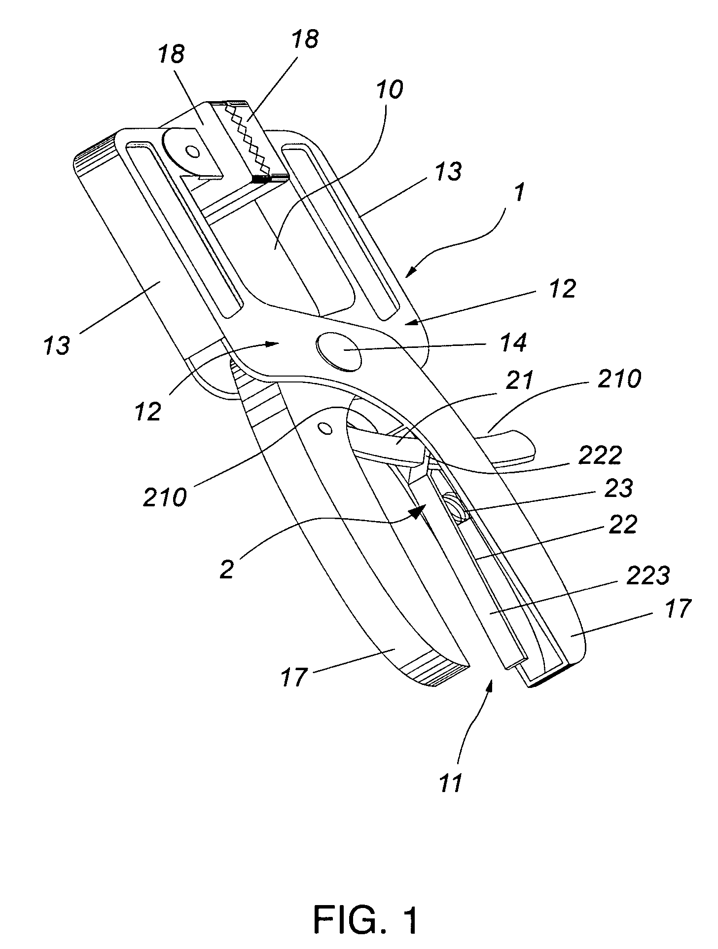 Clamping device having stepless braking effect