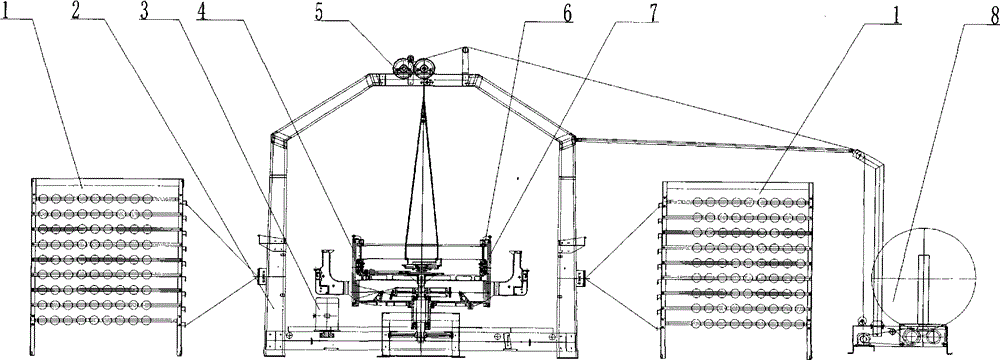 A high-speed plastic circular weaving machine