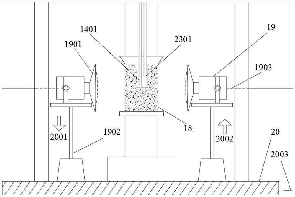 Experimental device for observing thermal properties and structural damage of liquid nitrogen injected coal body