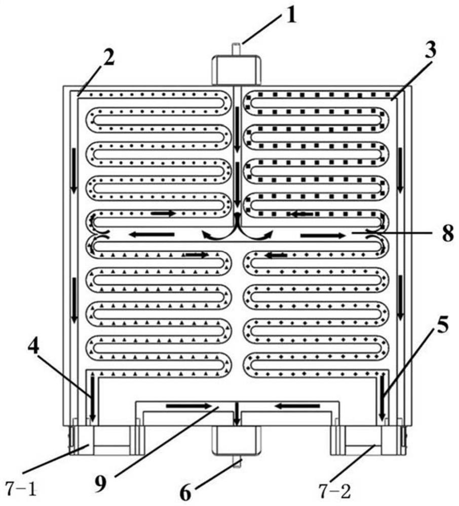 Multi-channel miniature gas chromatographic column chip and preparation method