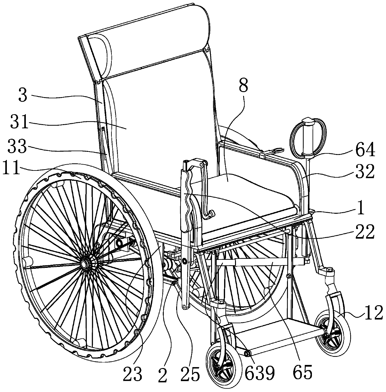 Hand-driven wheelchair