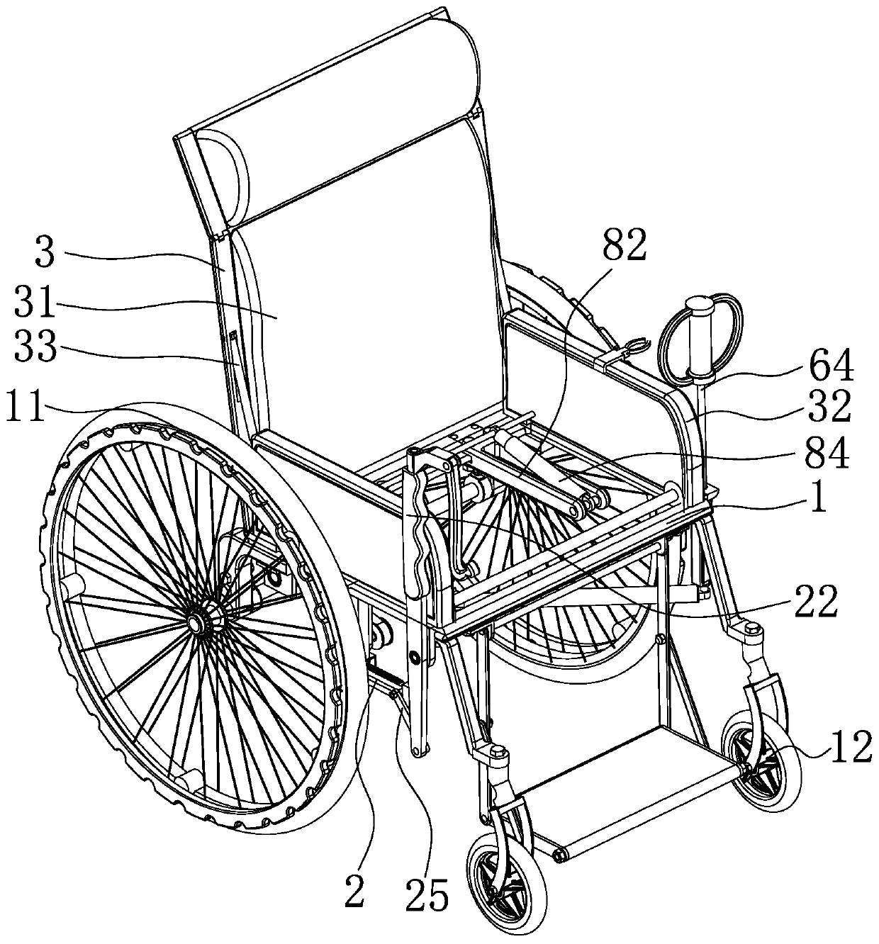 Hand-driven wheelchair