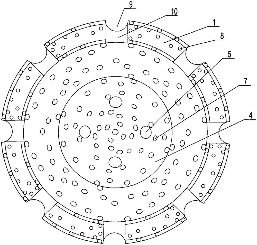 Rock-entering drill bit structure