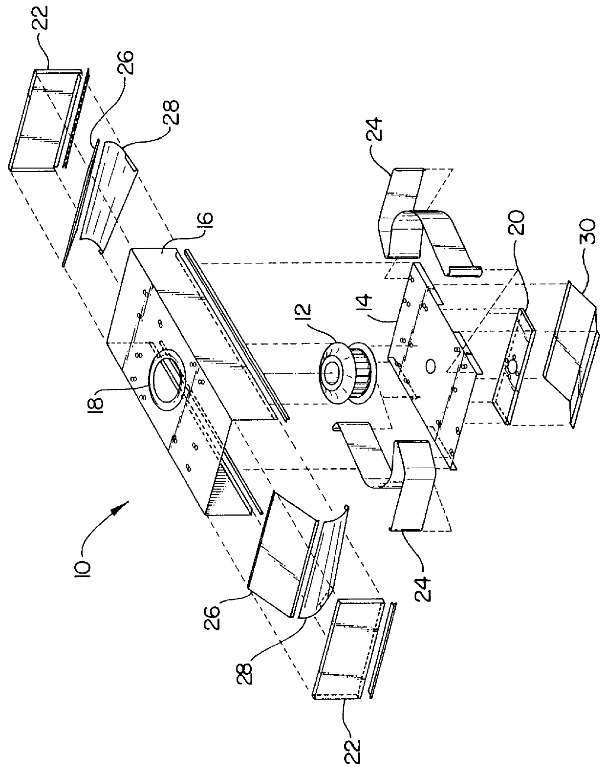 Method and apparatus for minimizing noise from fan filter unit