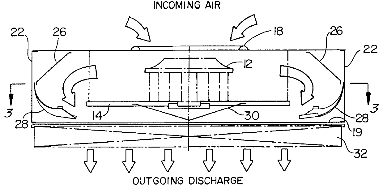 Method and apparatus for minimizing noise from fan filter unit