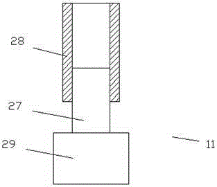 Tea drying device driven by motor to ascend and descend and provided with electromagnetic control valve