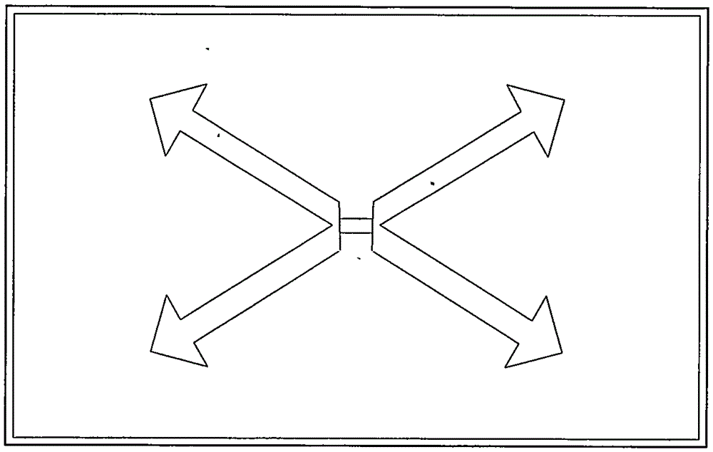 Plane X-shaped slit electronic tag