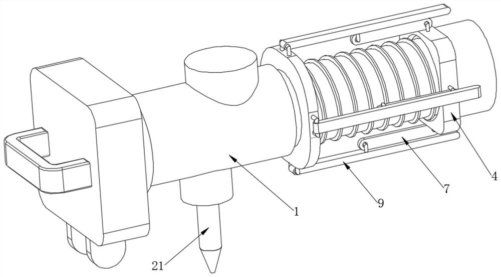 Supporting leg type full-hydraulic rock drill