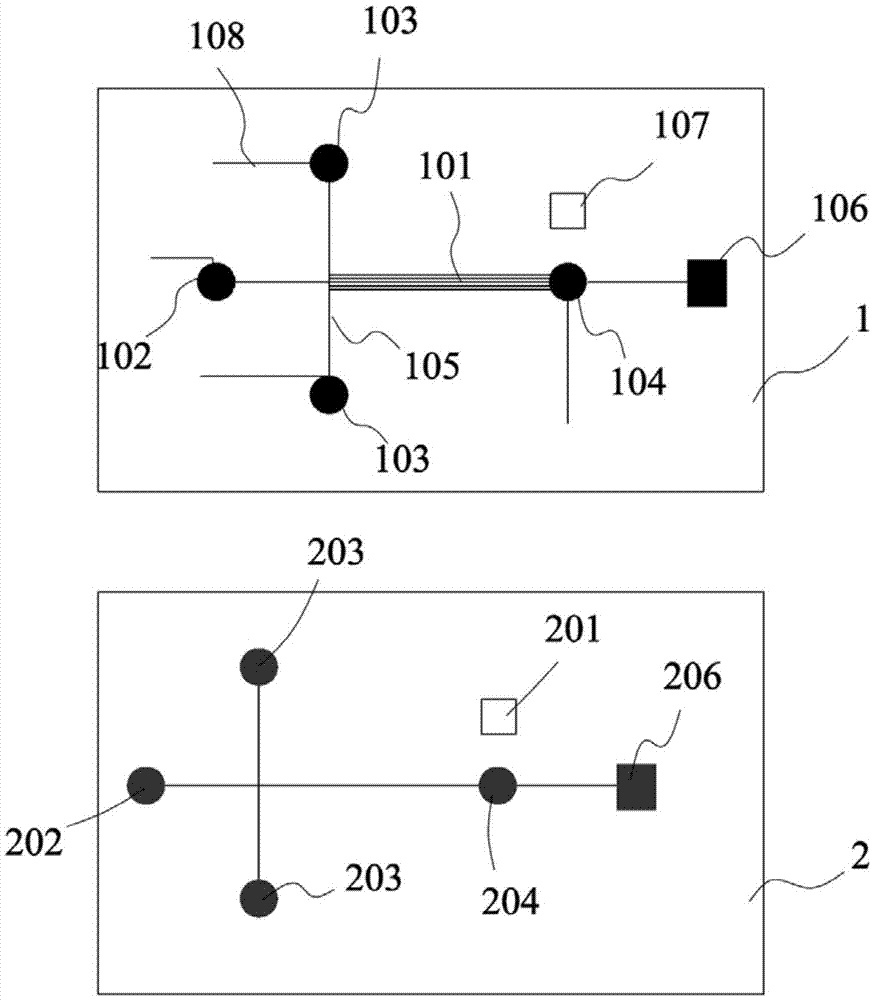 Detection device and detection method of antibiotics based on micro-fluidic chip