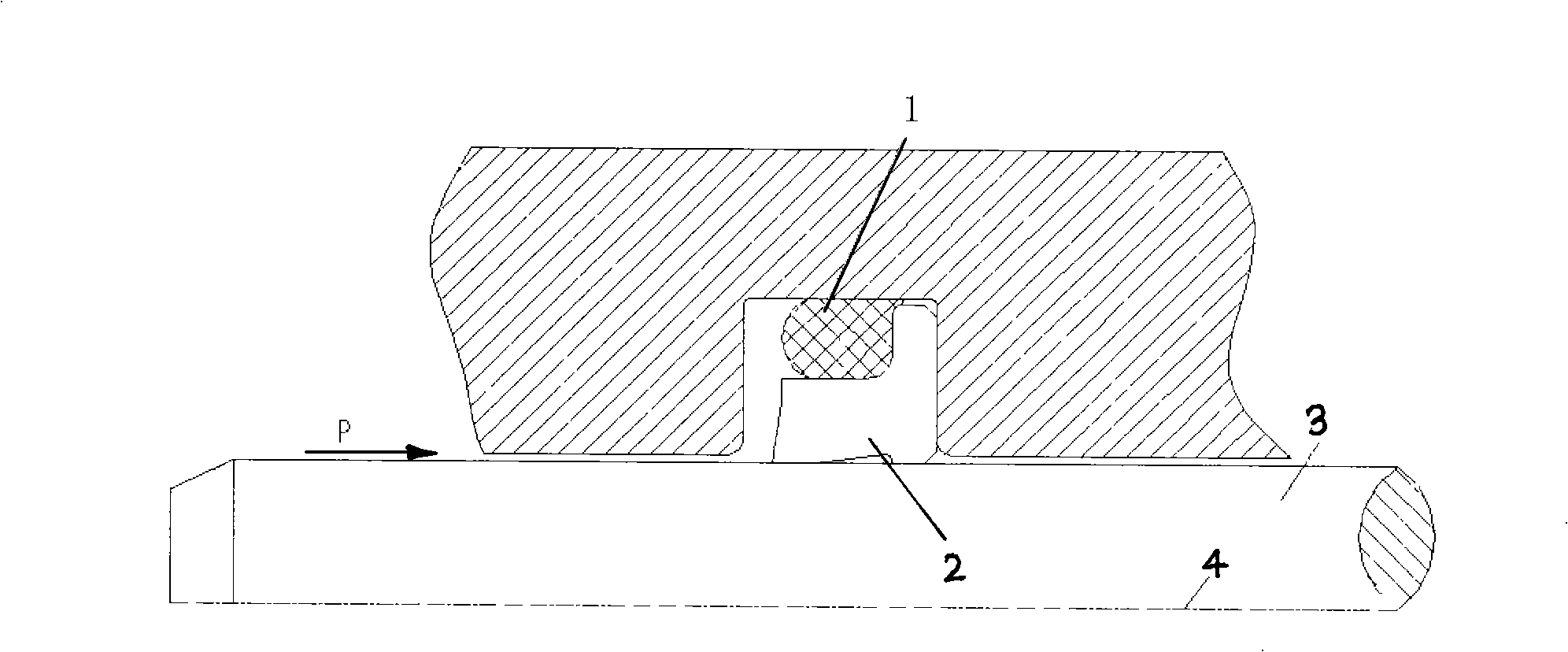 L-shaped slip-ring sealed ring