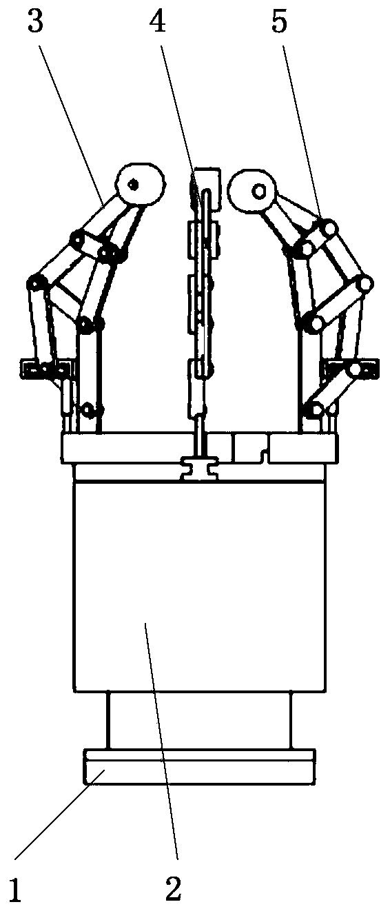 A multi-finger robot end effector with variable grasping range and method