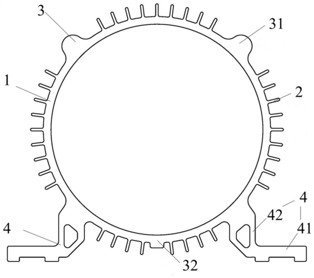 Preparation method for motor shell aluminum profile, motor shell and motor