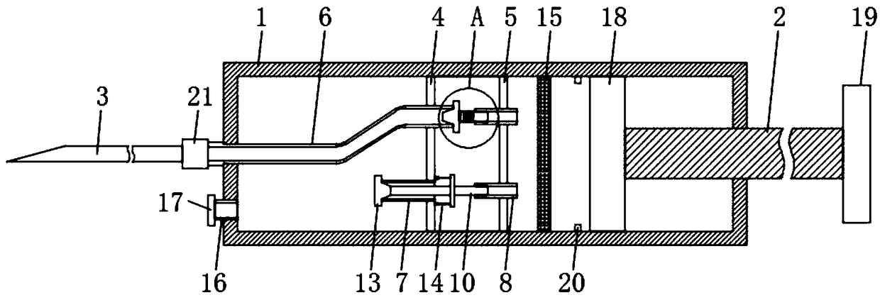 Lung puncture biopsy device