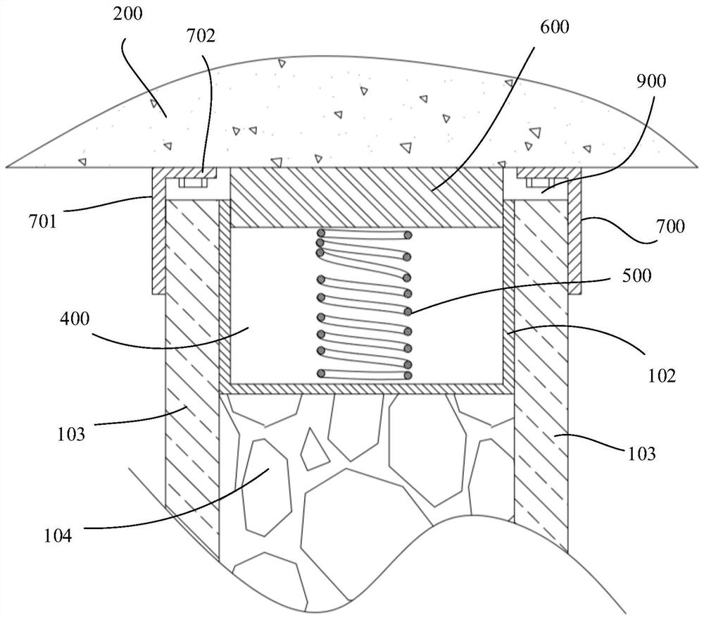 Partition wall and wall body mounting structure