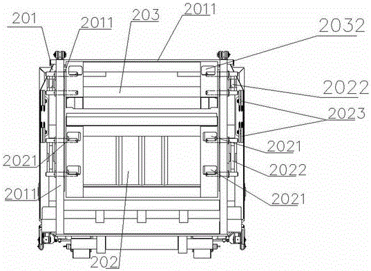 Position changing structure of position changing door